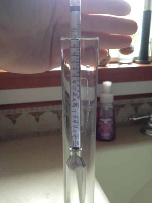 Beginners!! Hydrometer reading near 0?! Homebrew Talk Beer, Wine
