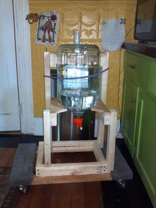 Fermenter in stand 1 gallon water.jpg