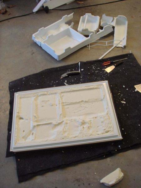 Door removed and hollowed out