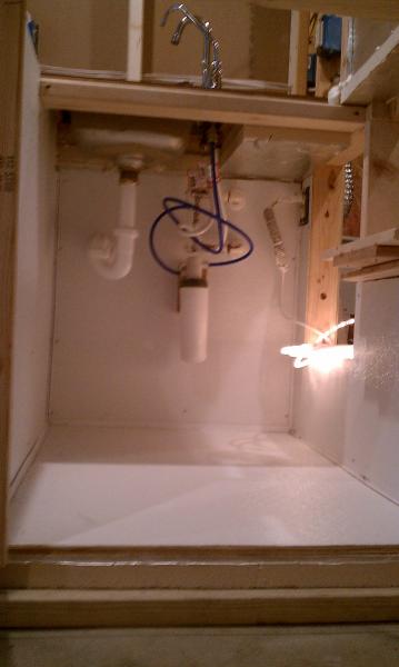 Plumbing and water filter.