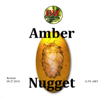 Amber Nugget Bottle Label
