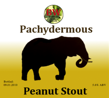 Pachydermous Peanut Stout Bottle Label