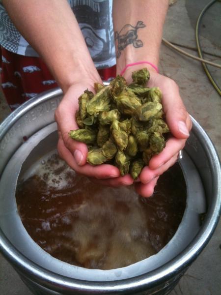 wet leaf hop addition