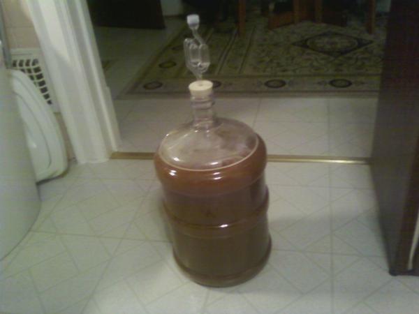 nottingham ale, 3lbs honey, pastuerized juice