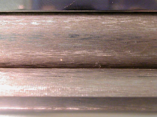 roller close-up, first attempt using sanding drum