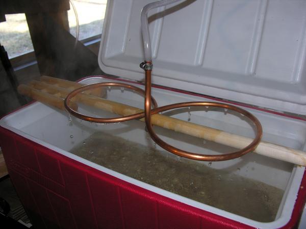 Second generation sparge arm (first one was a plastic plate) with my Christmas present from my lovely wife (the paddle...nice!).