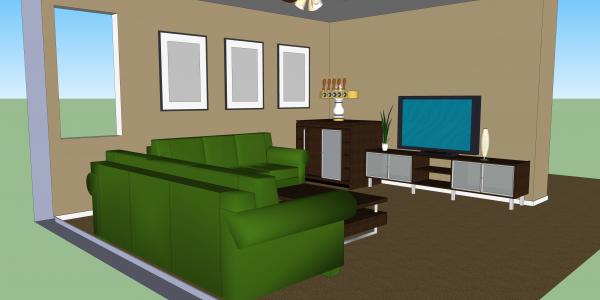 tv room black brown