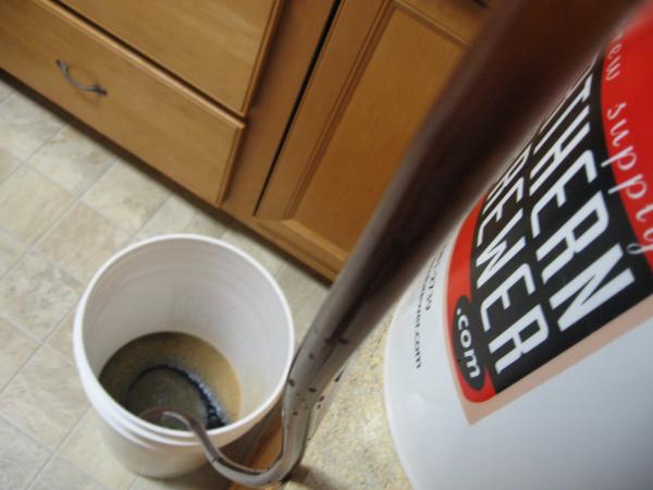 Transferring a Dark IPA to the secondary.
