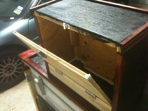 Coffin box opened