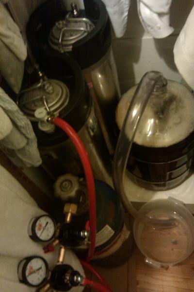 First keg filled.