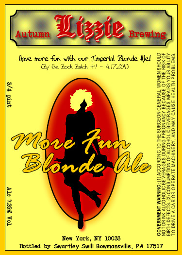 More Fun Blonde Ale bottle label