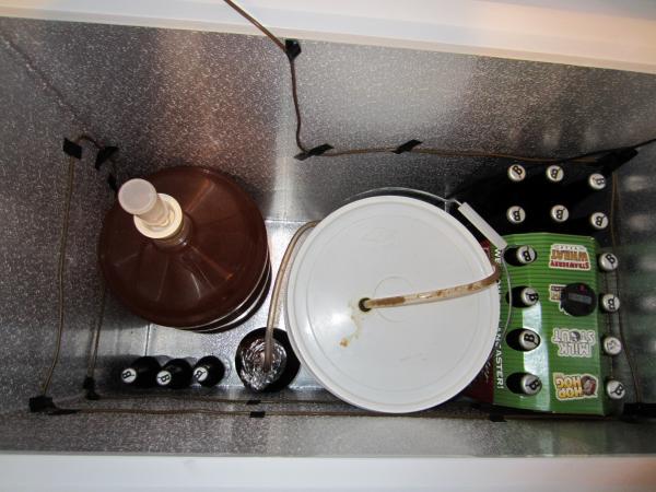Inside fridge