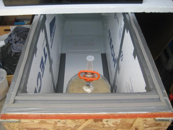 Inside FC showing mini-fridge and space available.