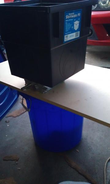 Grain mill with DIY base and hopper