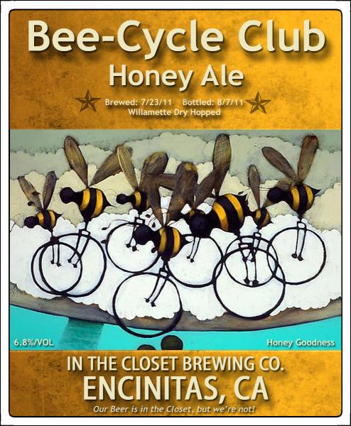 Bee Cycle Honey Ale label