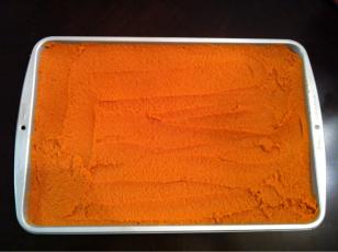 75 ounces of pre-cooked pumpkin puree for Yuri's Thunderstruck Pumpkin Ale. Baked for an hour at 350 degrees.