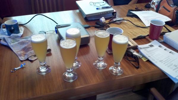 Business meeting with a taste test included.