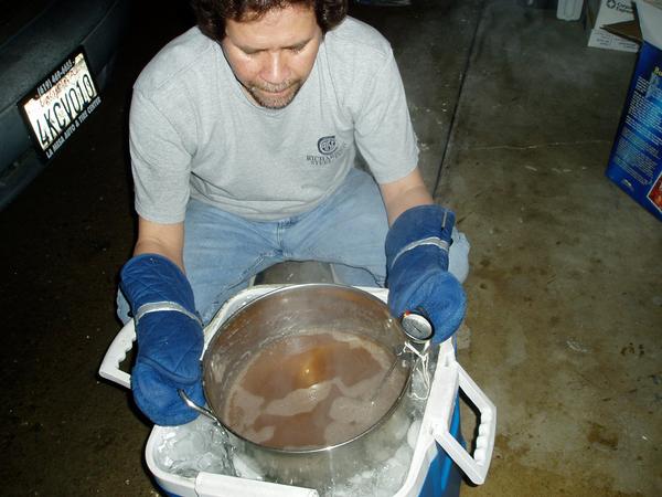 Cooling the wort.