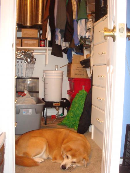 He likes to guard the fermentation process...