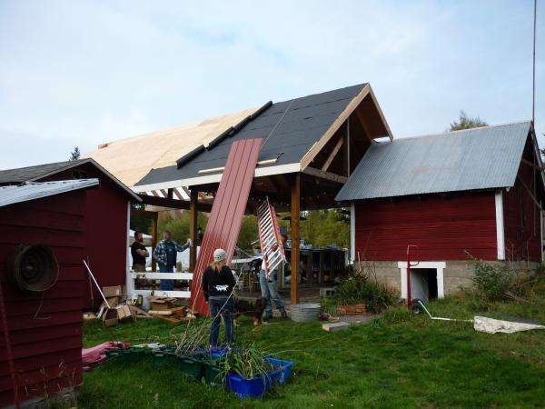 Movin on up with a roof over our tasting area