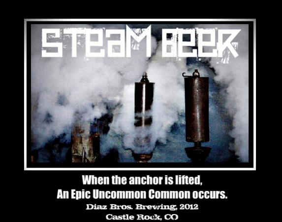 Label for our California Common Ale (Steam).
