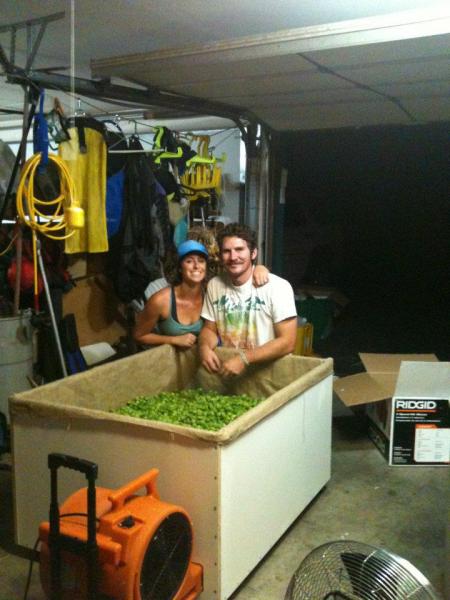me and Rach enjoying the spoils of our labor