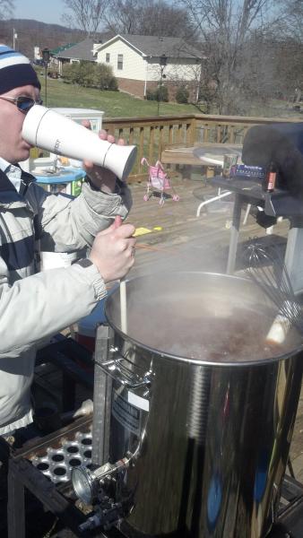 Jim drinkin and brewin
