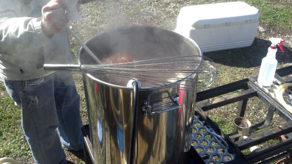 Belgian Dubbel boiling