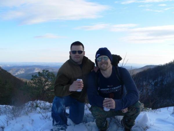 Hiking on a section of the Appalachian Trail in the middle of winter. Stupid idea, but a great best friend made up for it...and beer.