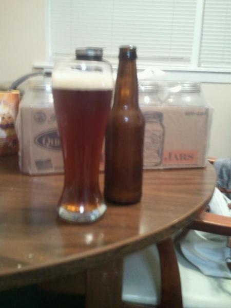 this is the Coopers English bitter I made for my first beer. it turned out awesome. Surprisingly smooth.