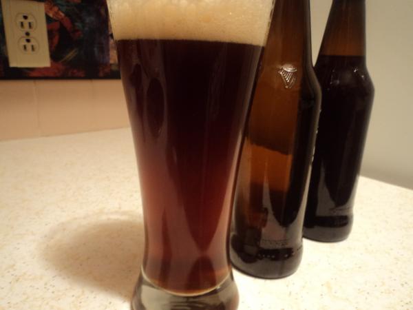 This was the first time we opened up a bottle of the red ale.  The color and head retention was pretty good.  The flavor was amazing. Not bad for an extract brew. Time for all grain.