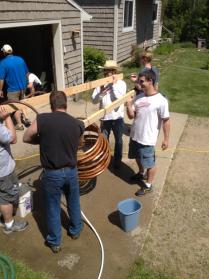 Moving the immersion chiller