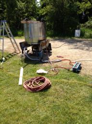 Sanitizing the heat exchanger