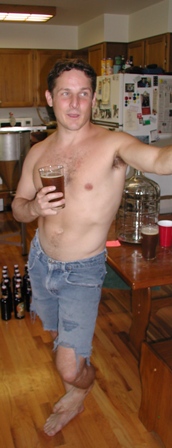 Halfnakedmanmeenjoyinghomebrew