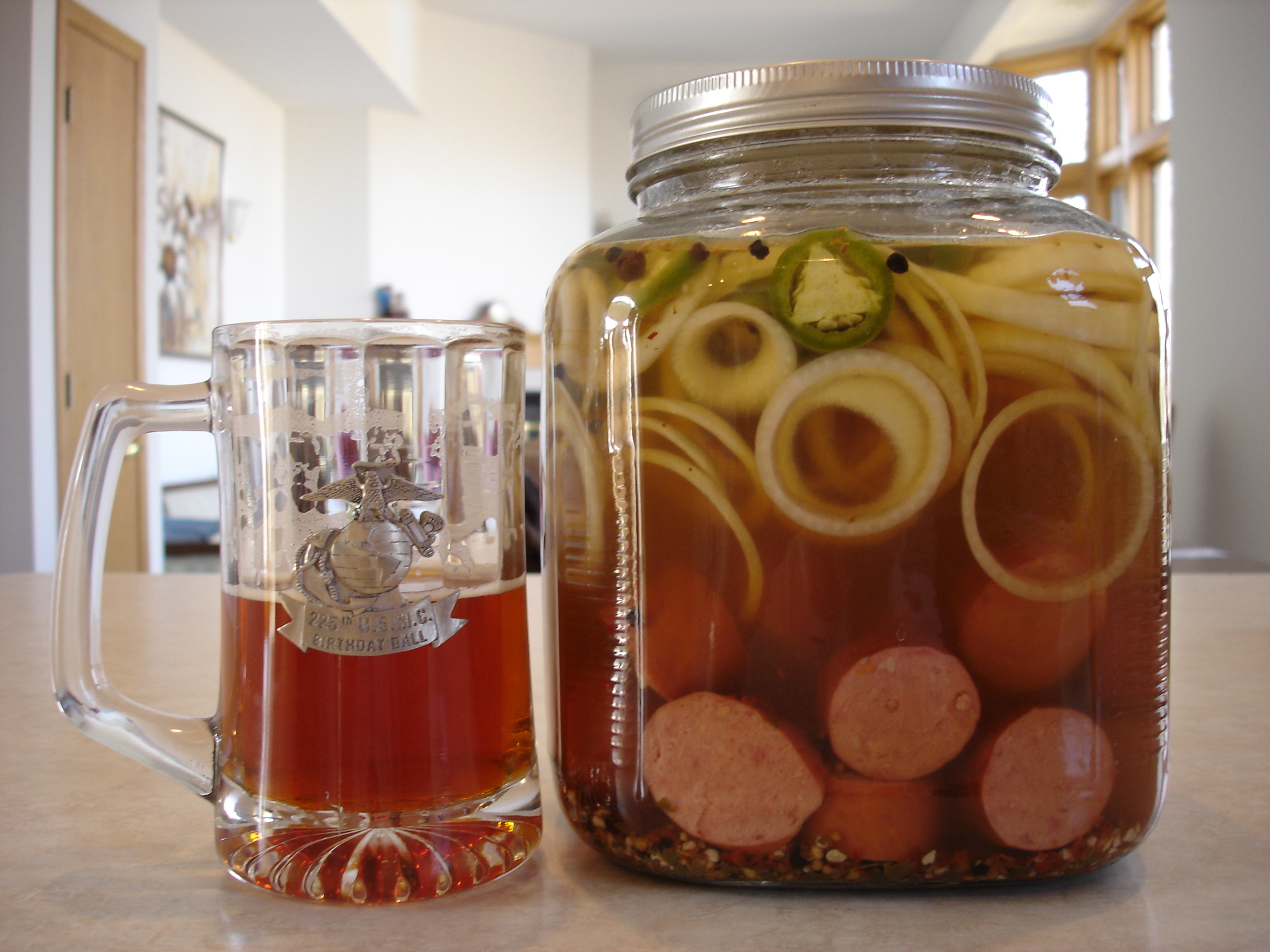 PickledSausageampOnionwJalepenos