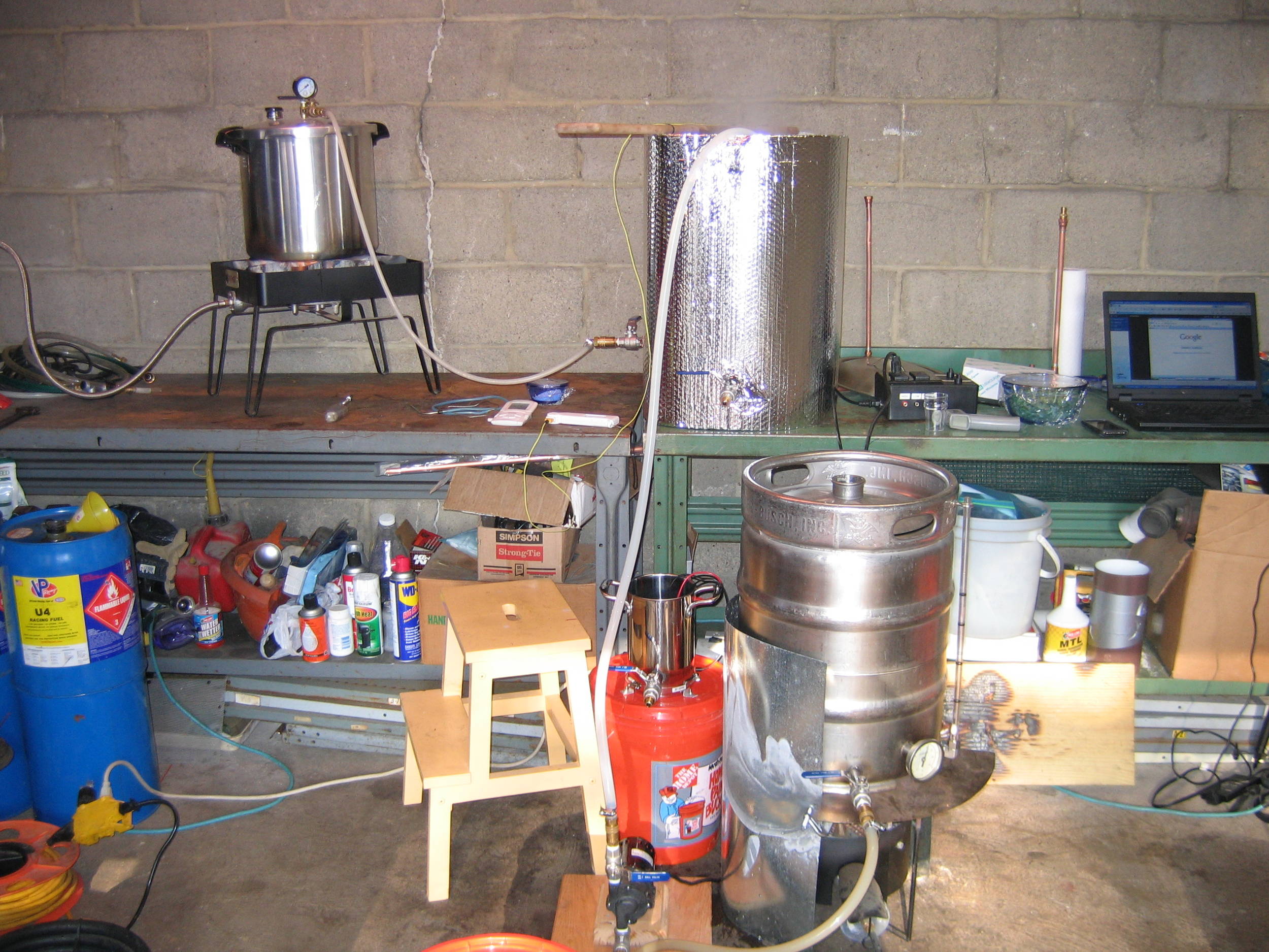 HLT MLT grant and pressure cooker for steam
