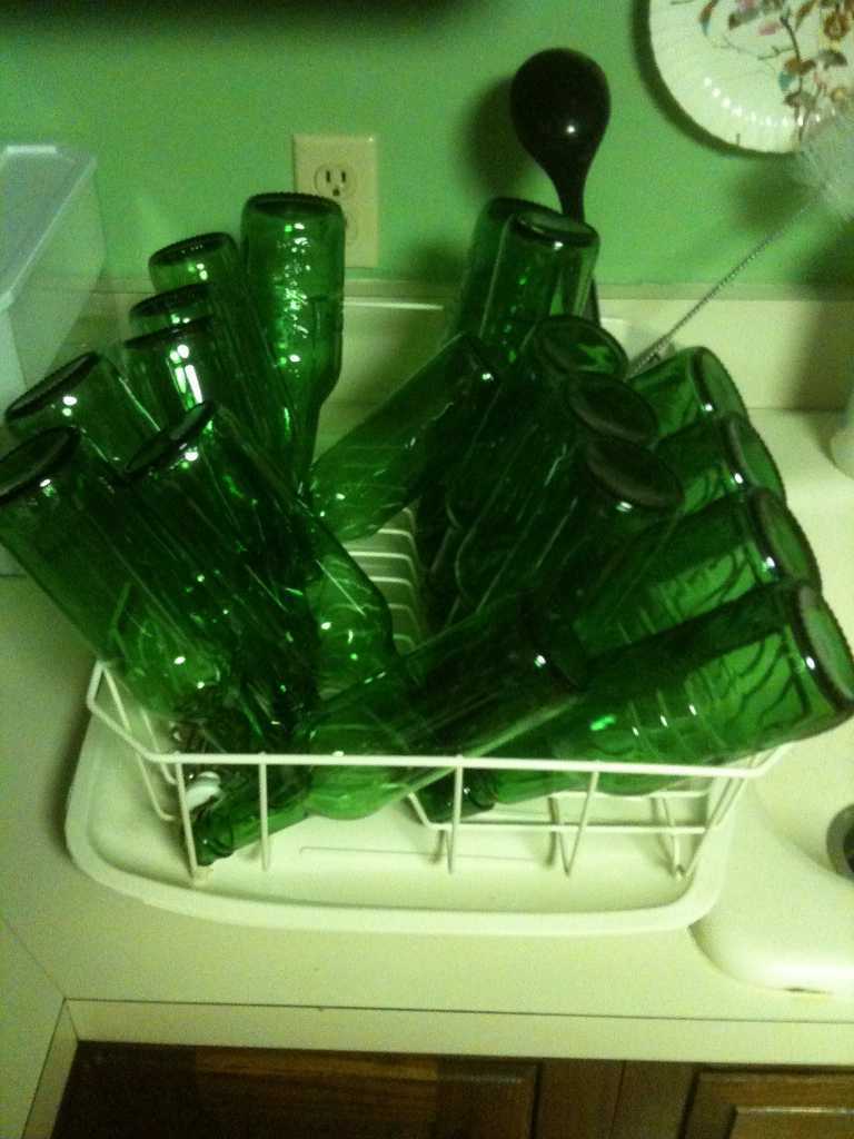 CleaningandDelabelingsomebottles