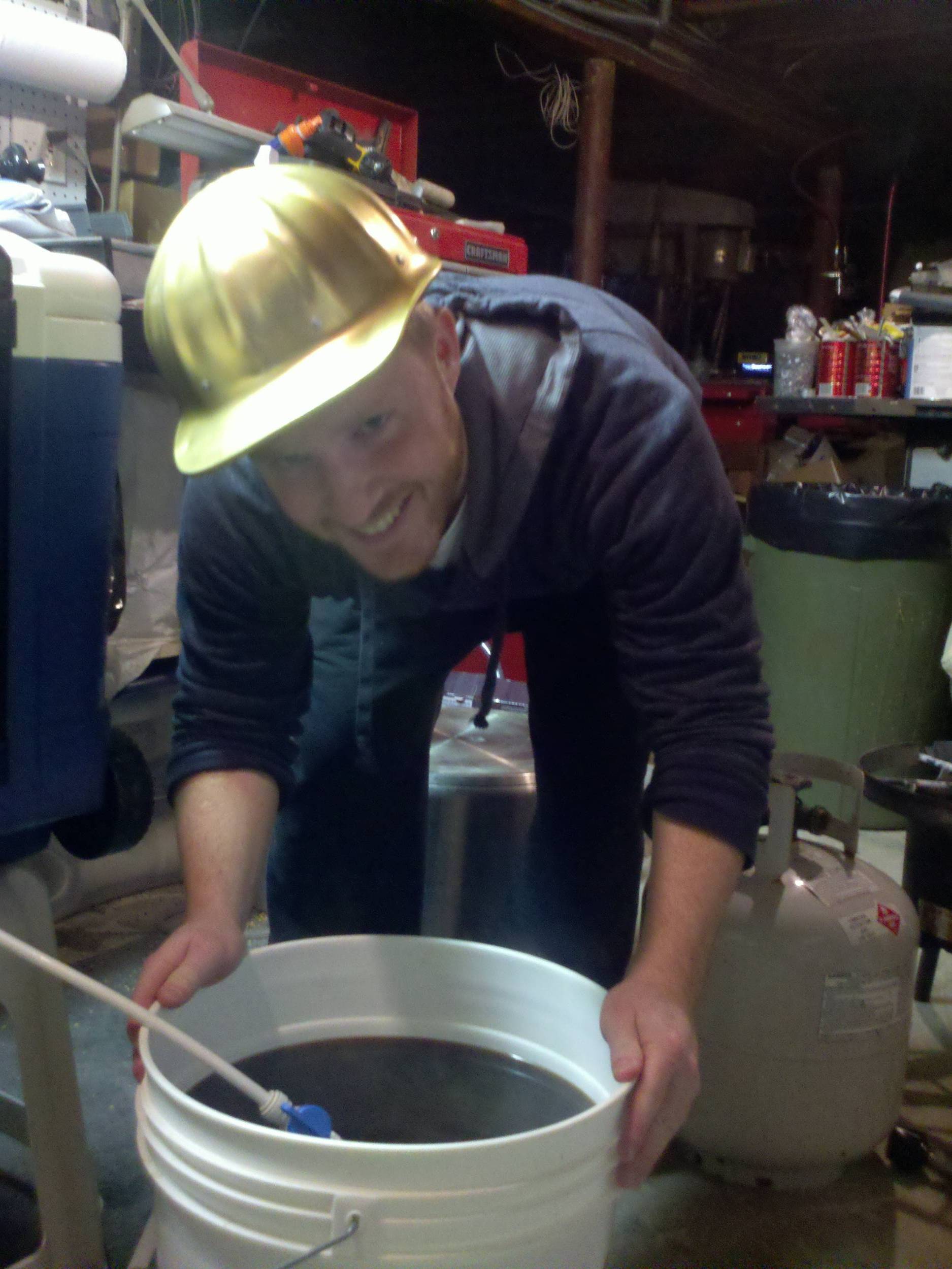 Collectingwortwearingthegoldenbrewershelmet