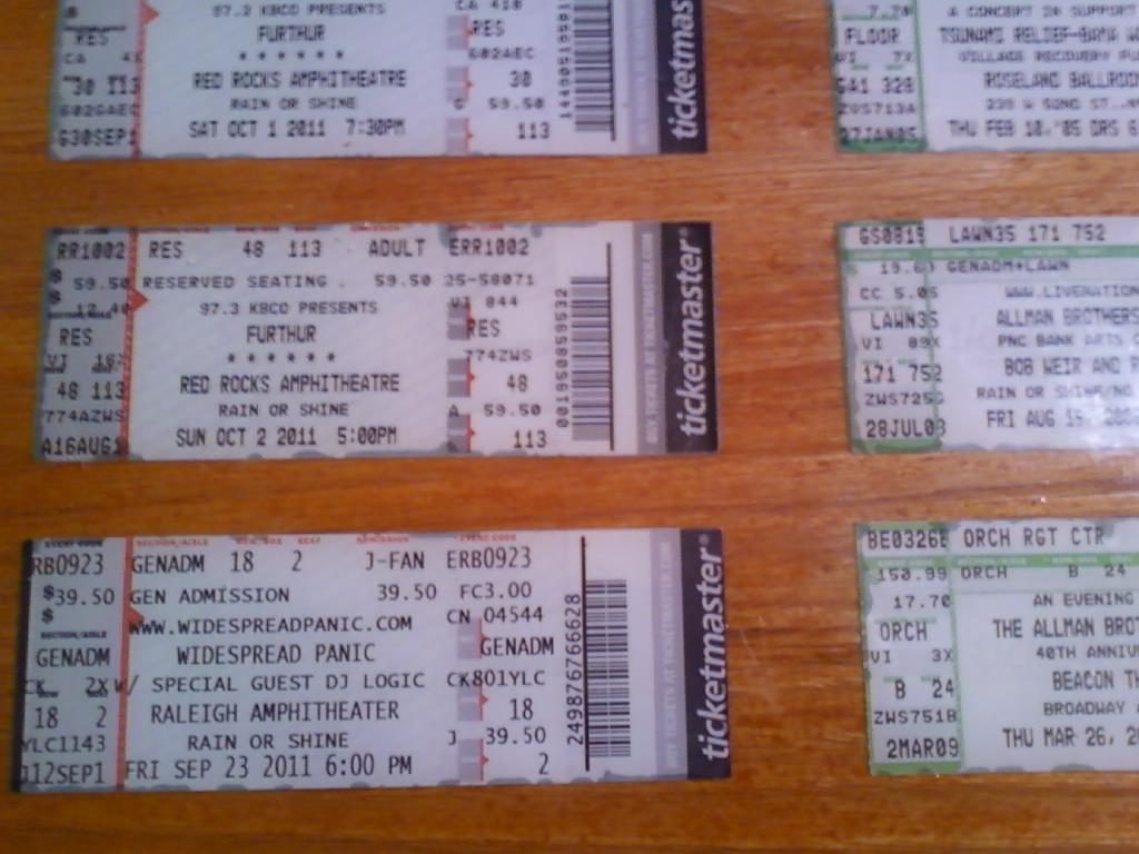 Afewofthe150ticketssealedinthebartop