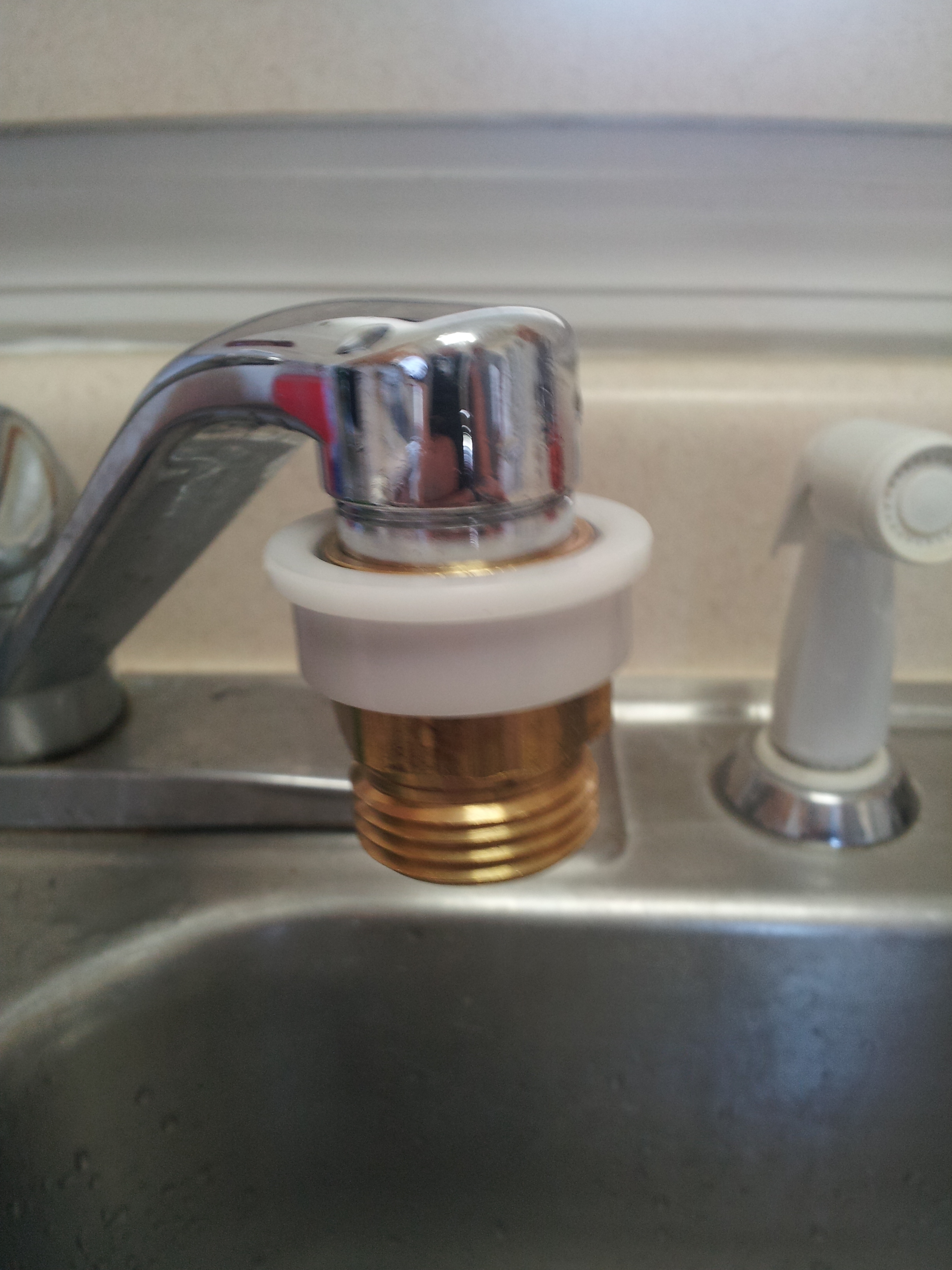 Snap on fitting installed