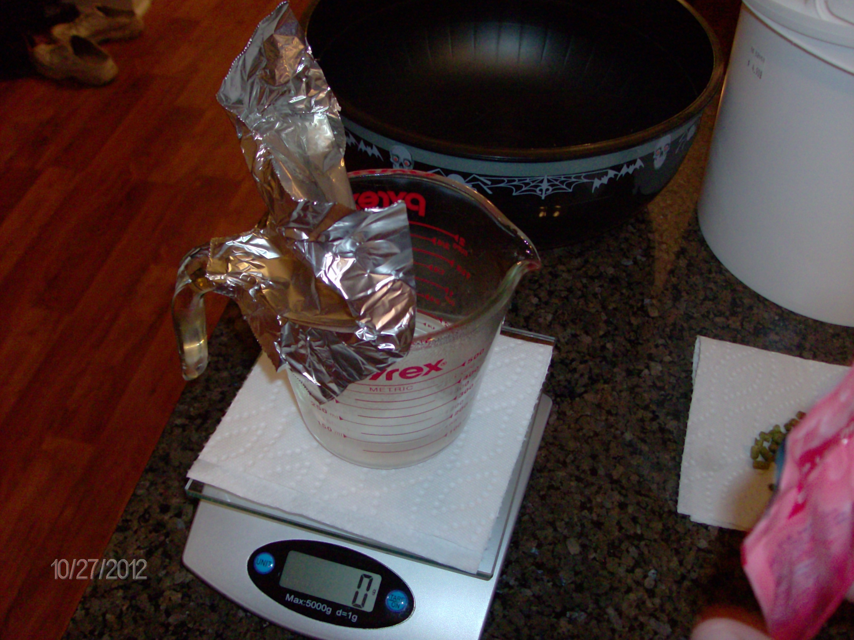 Measuring out the yeast