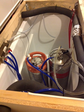 Keezer, Trunk Line, and Glycol Freezer