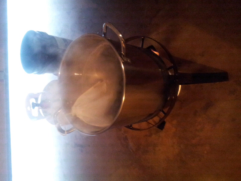 red ale at first boil