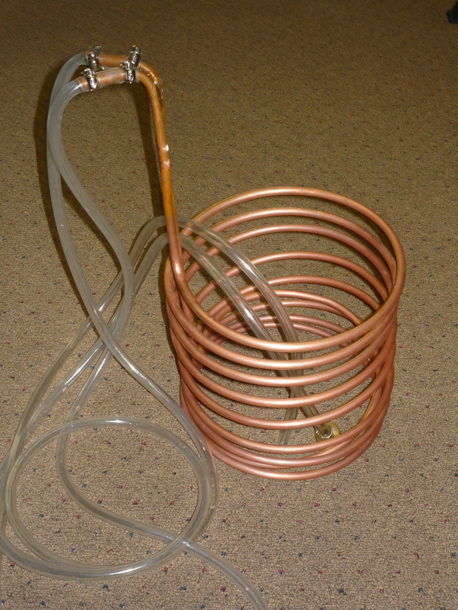 Copper wort chiller