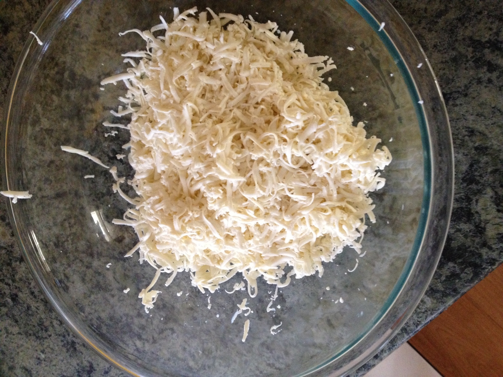 Fresh home made shredded mozzarella