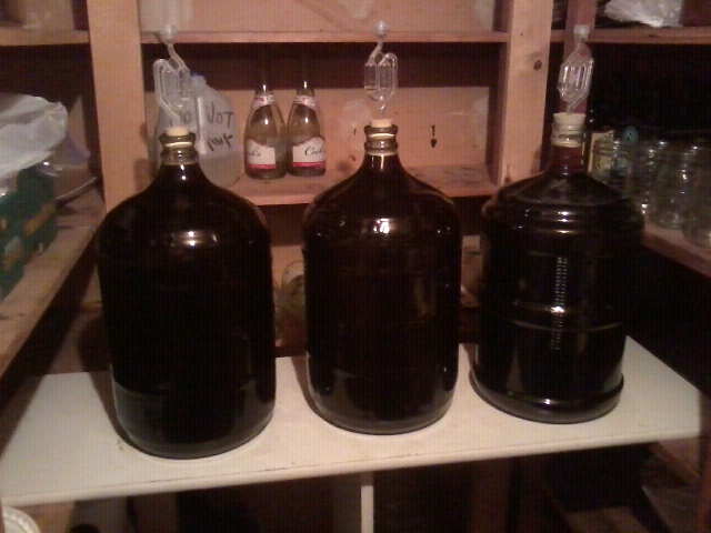 porter to the left and a imperial stout middle and right