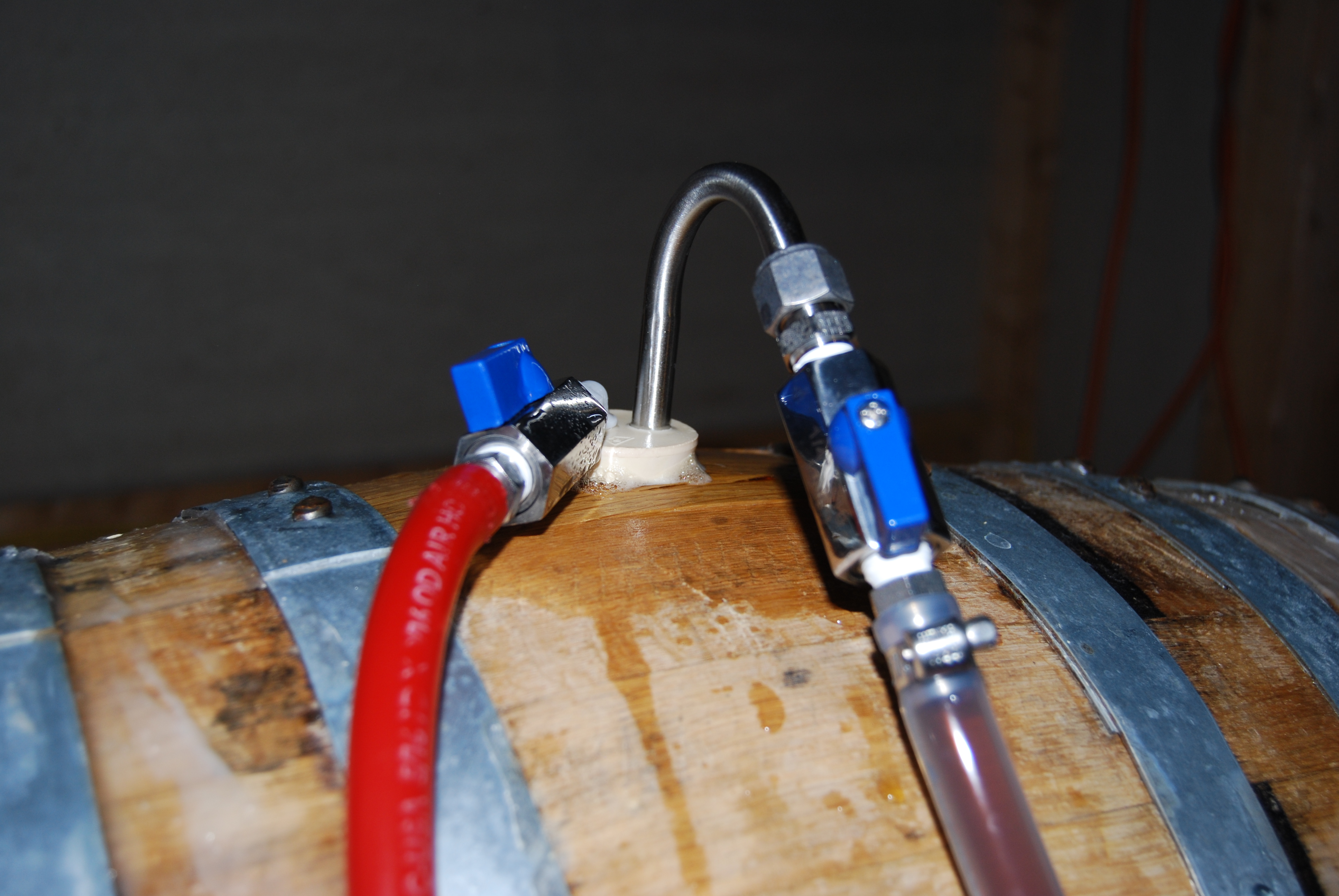 emptying barrel