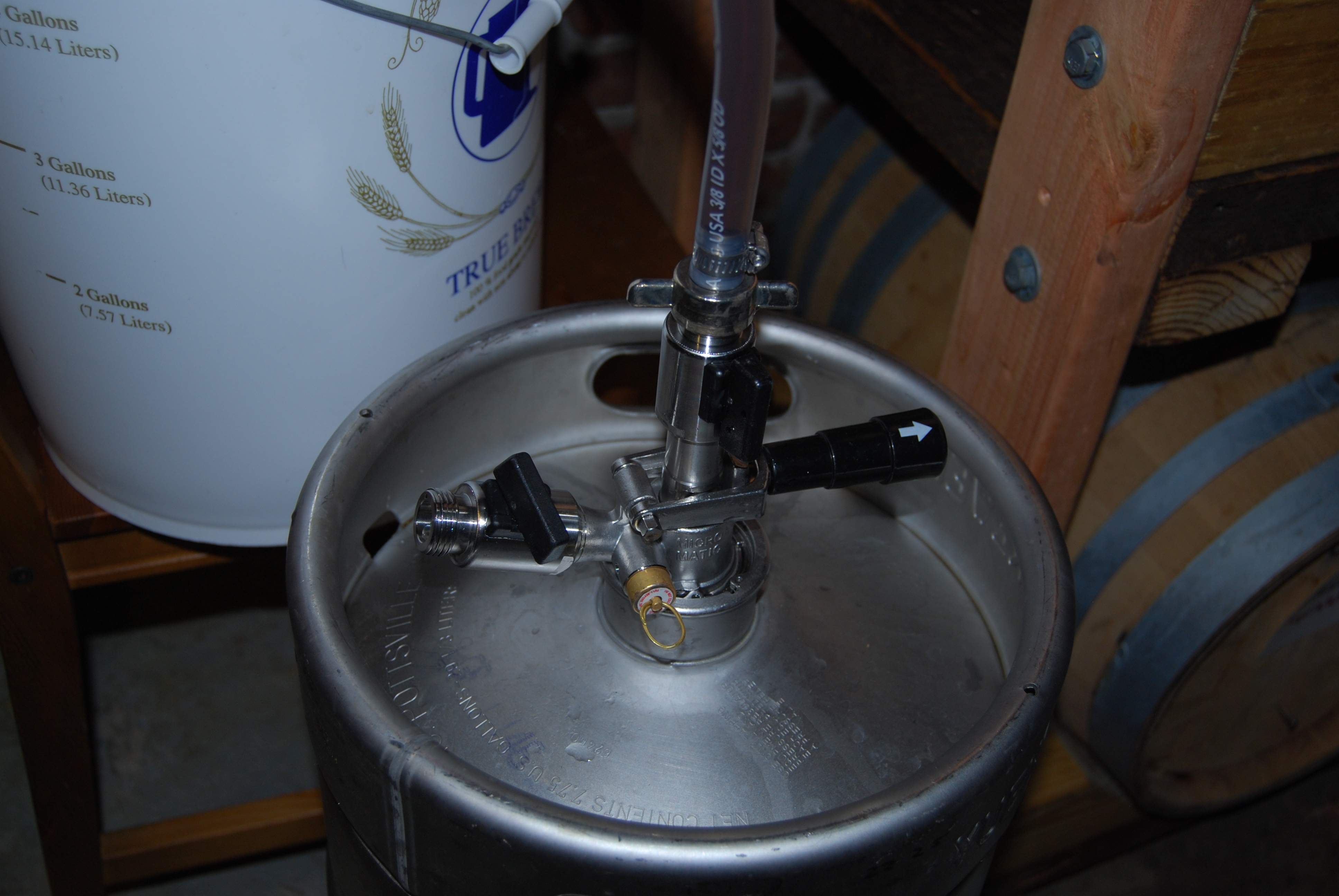 emptying barrel
