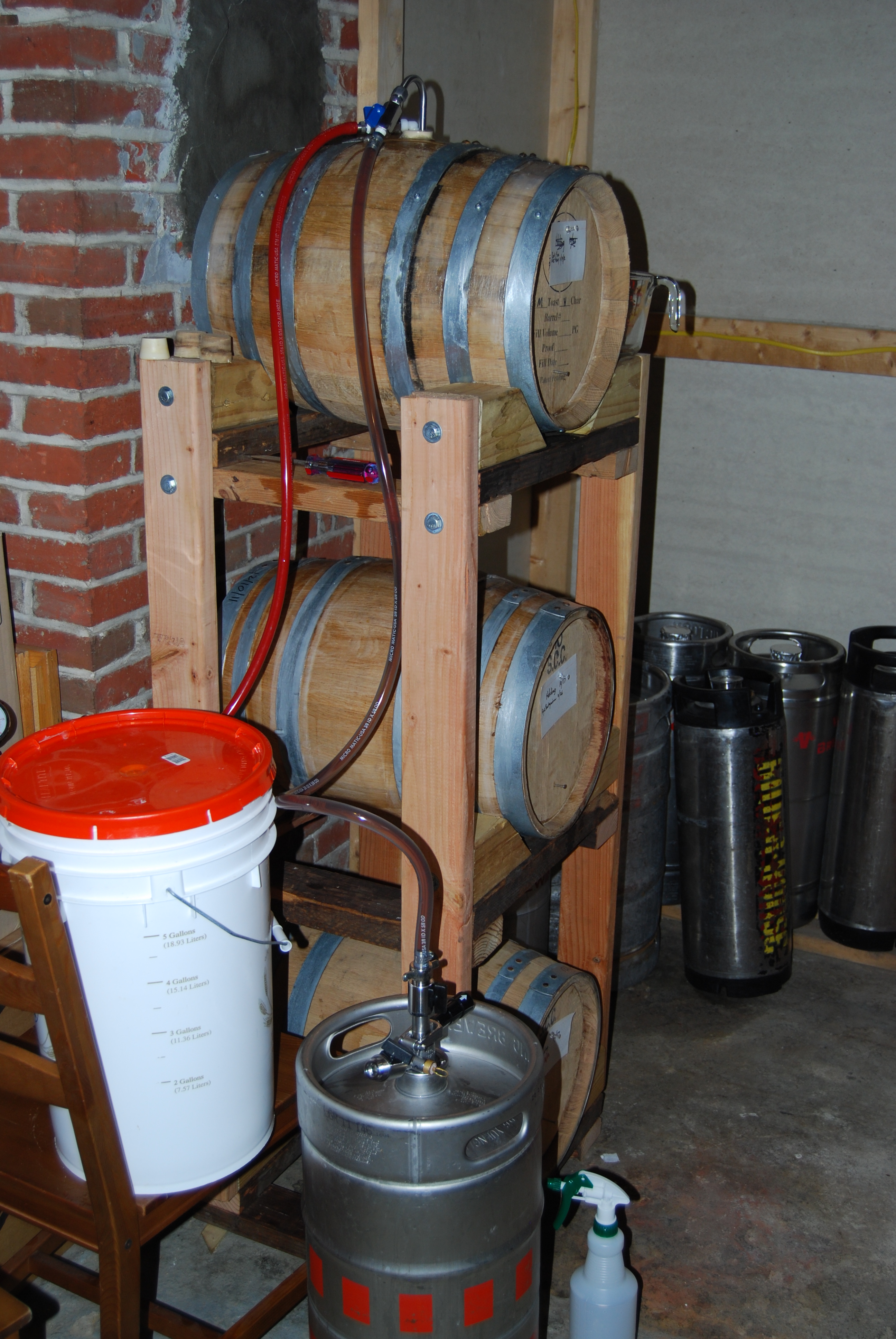 emptying barrel