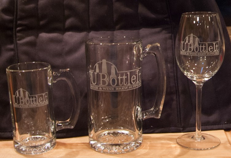 Sturdy Home Brew Carriers and Custom Laser Engraved Glasses
